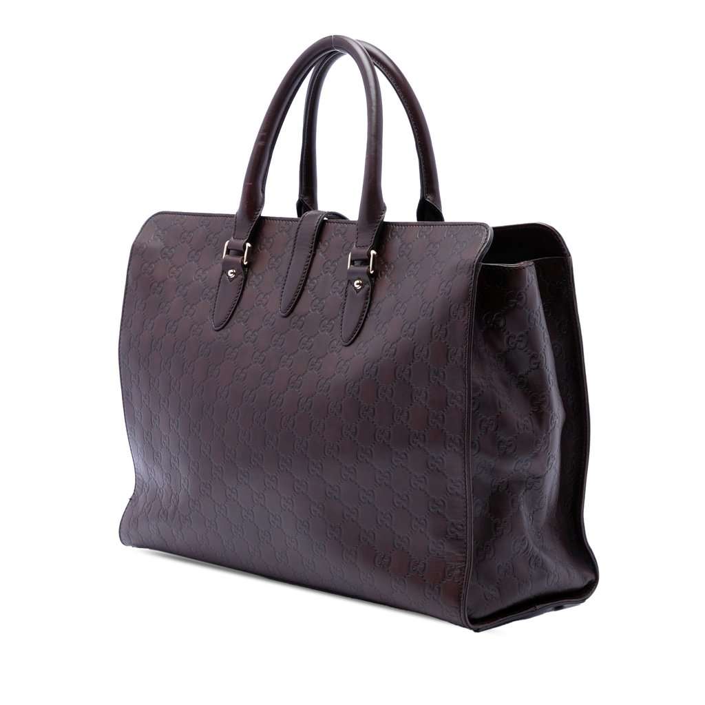 Gucci Guccissima Jackie Tote Brown Leather Very good condition - Back View