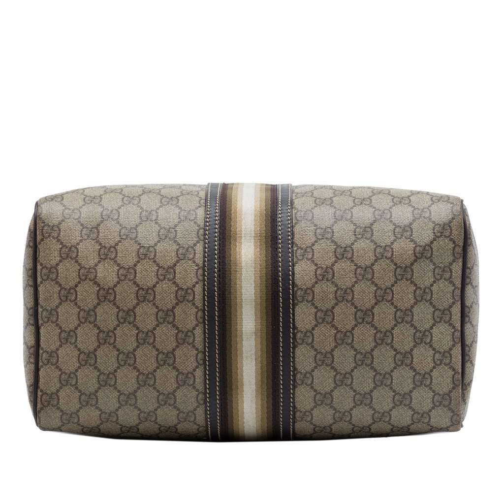 Gucci Medium GG Supreme Joy Web Boston Bag Beige Very good - Inside View