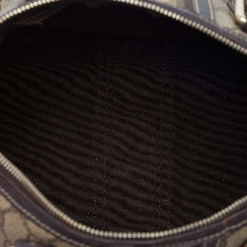 Gucci Medium GG Supreme Joy Web Boston Bag Beige Very good - Model View