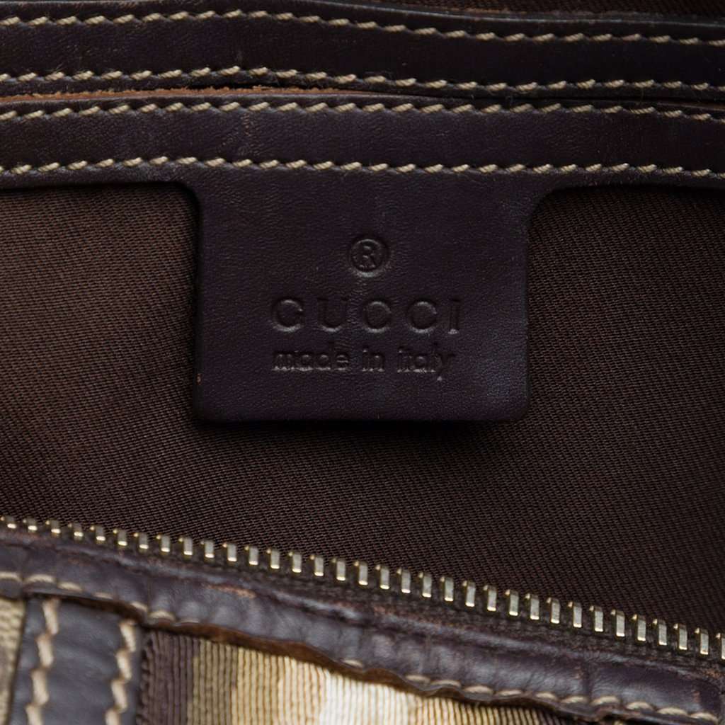 Gucci Medium GG Supreme Joy Web Boston Bag Beige Very good - Box View