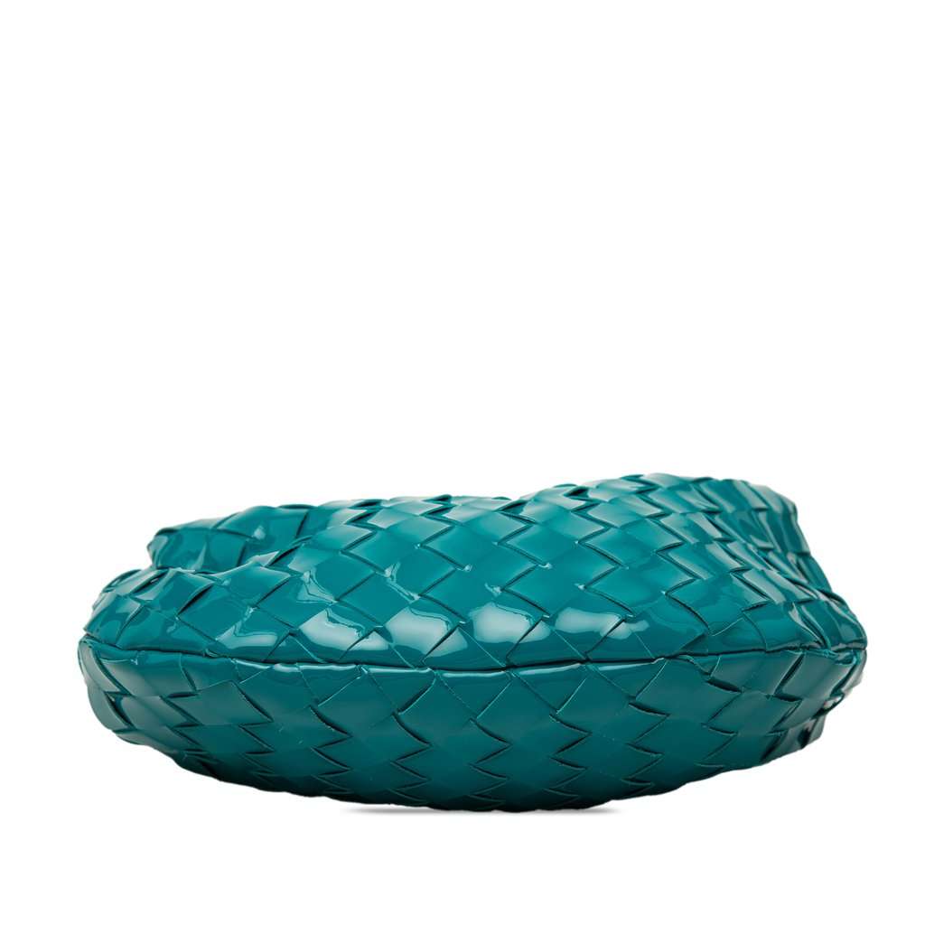 Bottega Veneta Mini Patent Intrecciato Jodie Blue Leather Very good condition - Inside View
