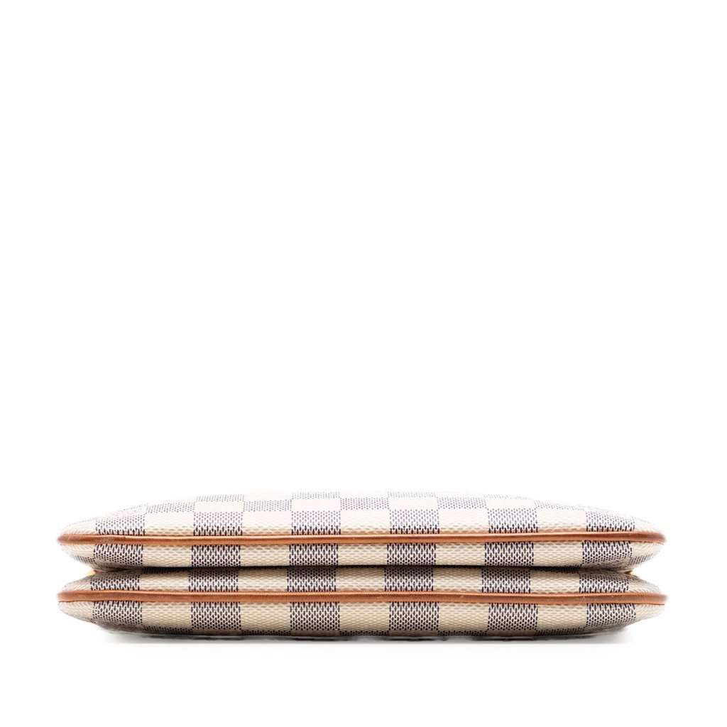Louis Vuitton Damier Azur Double Zip Pochette White Very good condition - Inside View