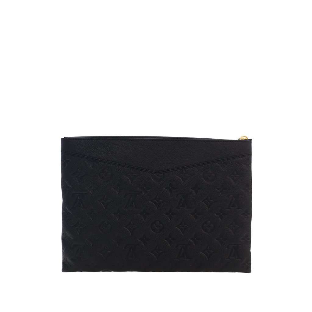 Louis Vuitton Monogram Empreinte Daily Pouch Black Leather Very good - Back View