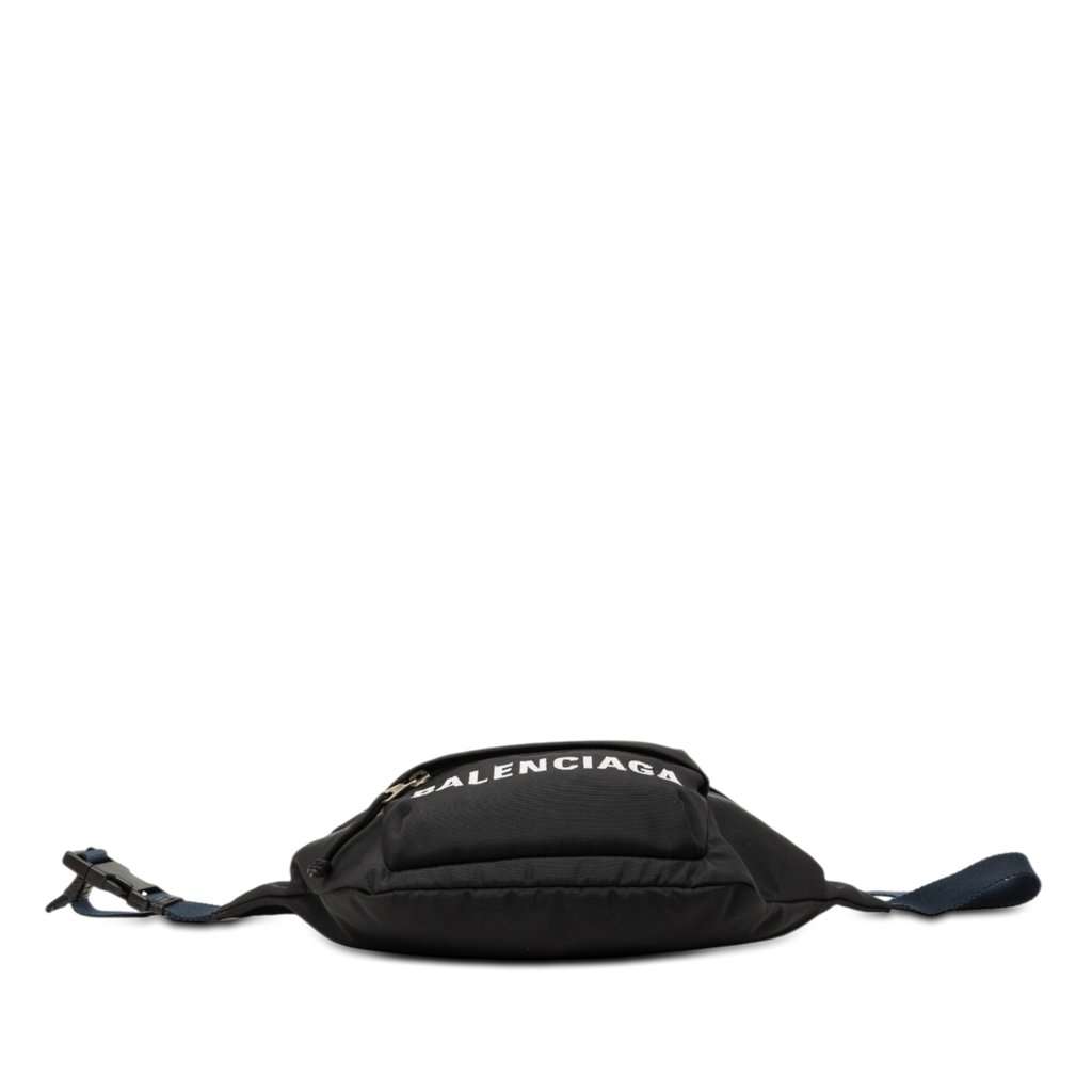 Balenciaga Small Nylon Logo Wheel Belt Bag Black Very good - Inside View