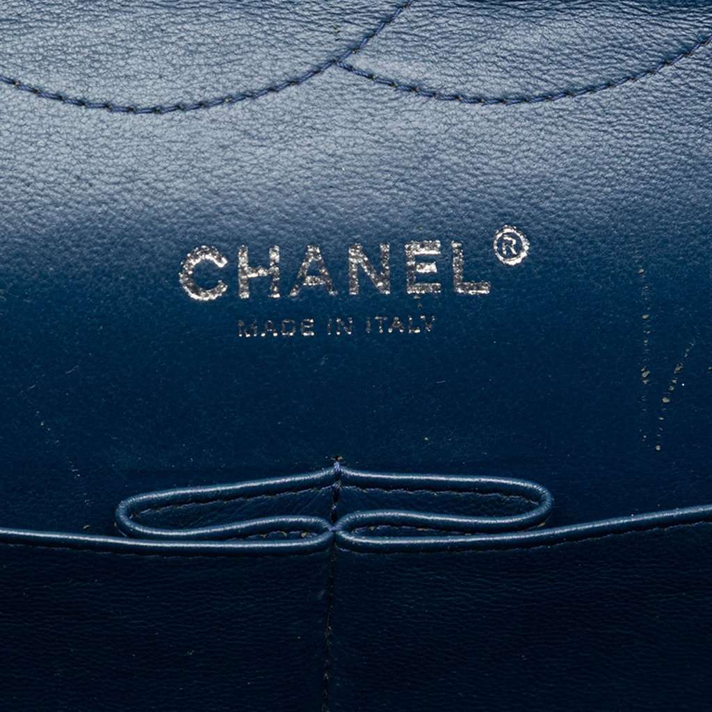 Chanel Jumbo Classic Caviar Double Flap Blue Leather Very good - Box View