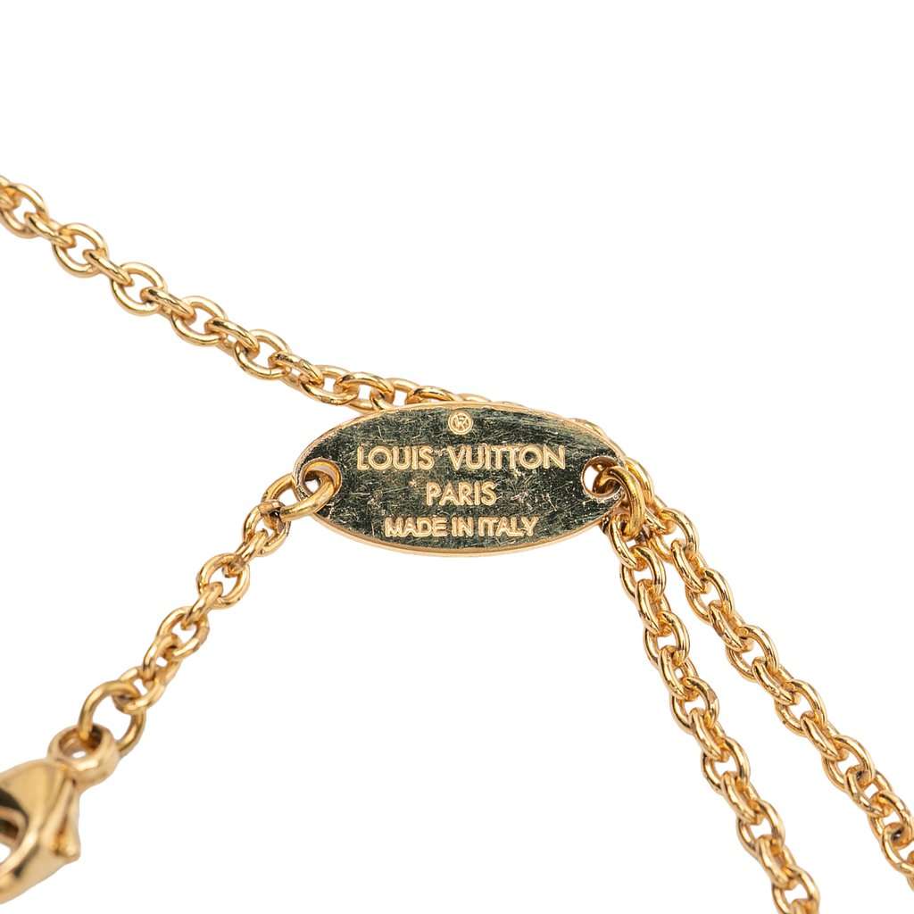 Louis Vuitton Gold Plated Essential V Supple Necklace Gold Metal Very good condition - Model View