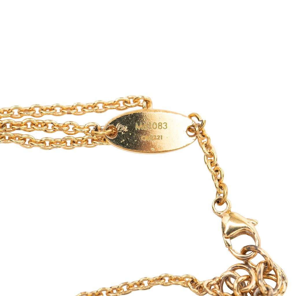 Louis Vuitton Gold Plated Essential V Supple Necklace Gold Metal Very good condition - Box View