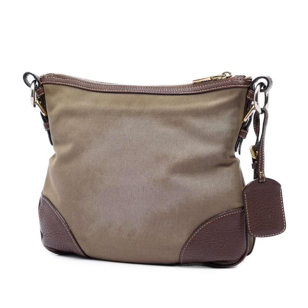 Prada Canvas Canapa Logo Crossbody Beige Very good condition - Back View