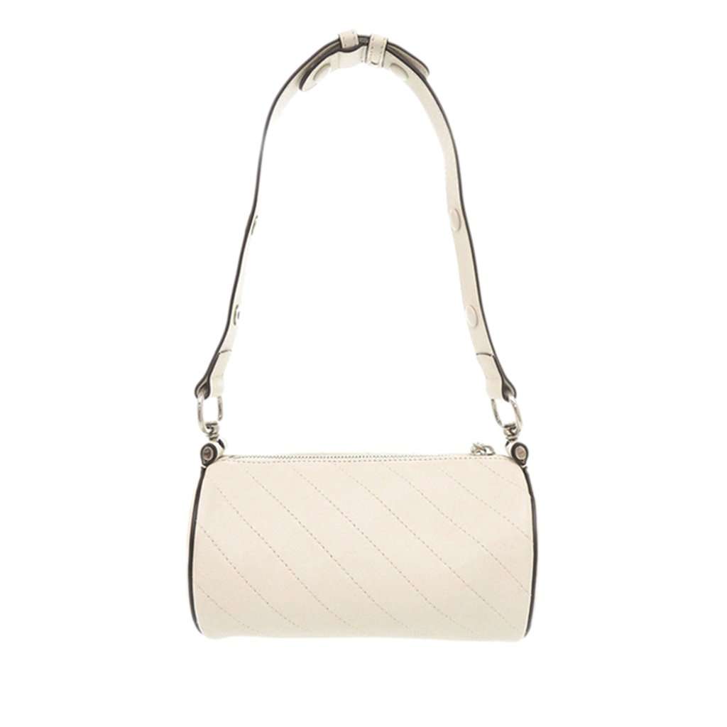 Gucci Mini Leather Blondie Barrel Shoulder Bag White Leather Very good condition - Back View