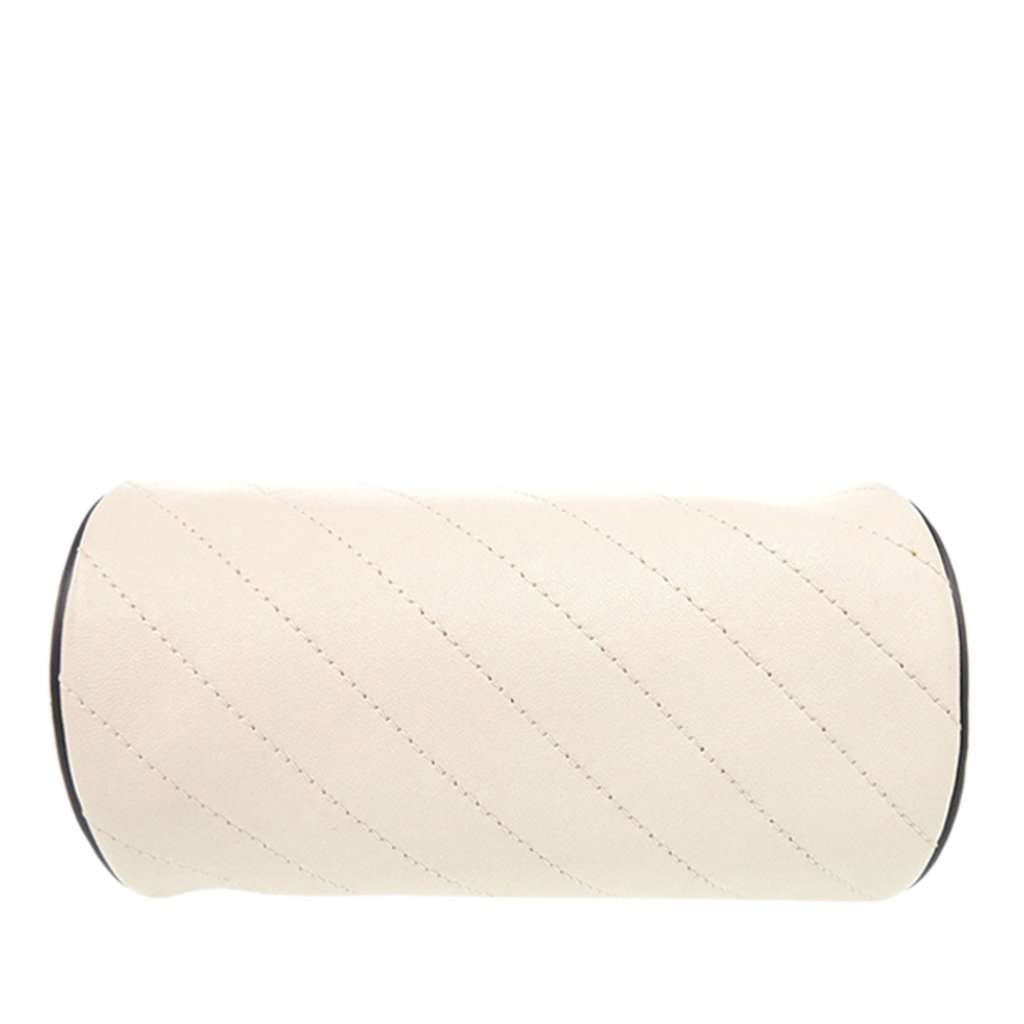 Gucci Mini Leather Blondie Barrel Shoulder Bag White Leather Very good condition - Model View