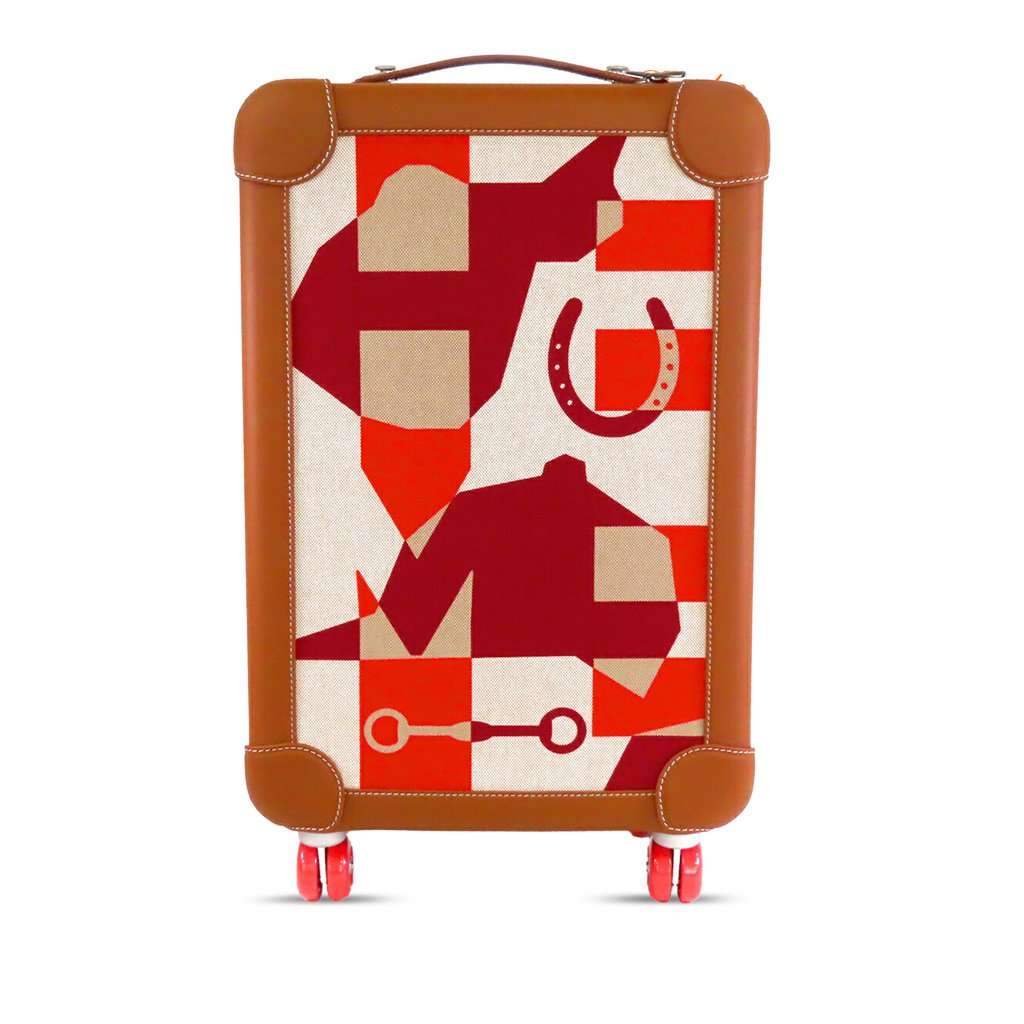 Hermès H Plume and Taurillon Regate RMS Cabin Suitcase Brown Never worn - Front View