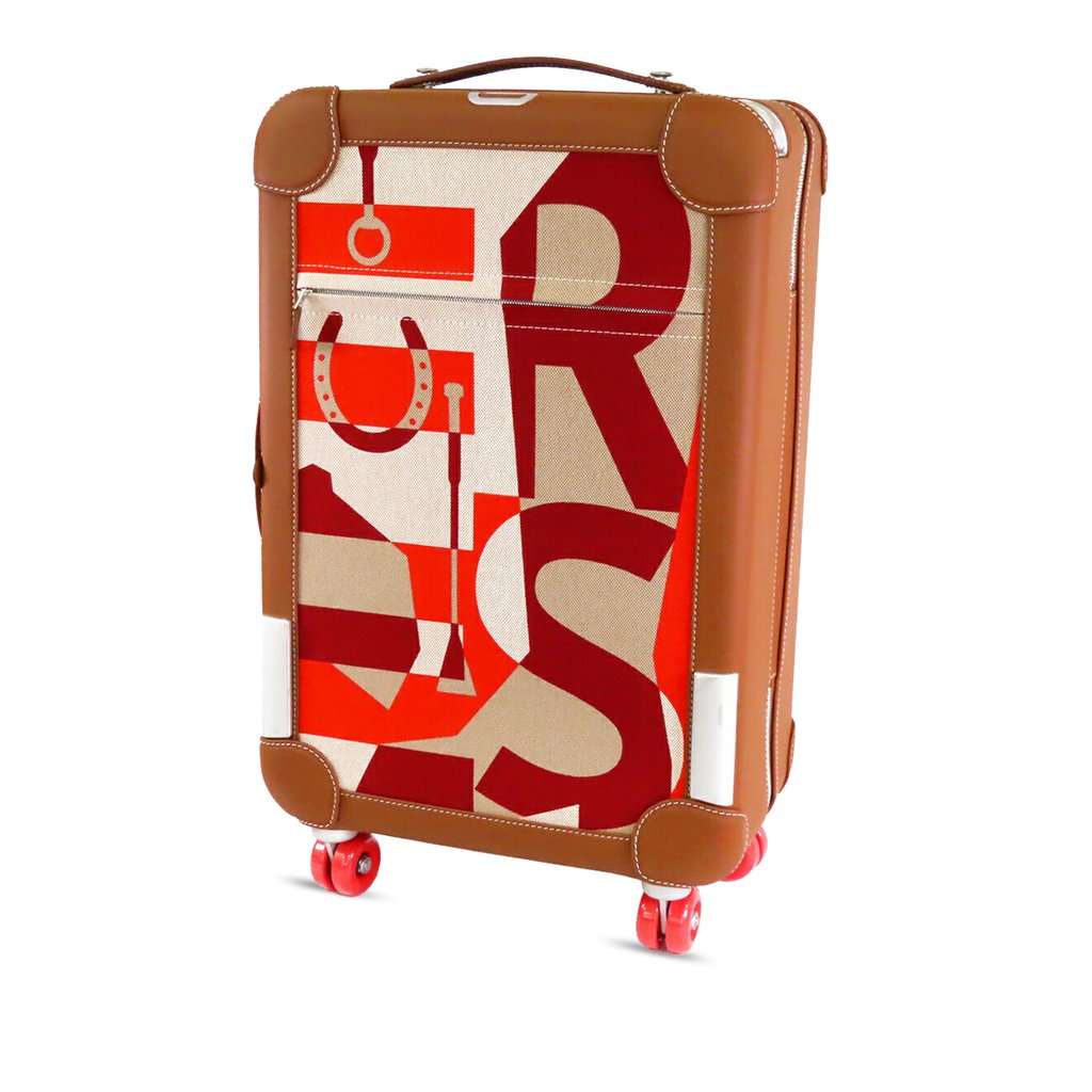 Hermès H Plume and Taurillon Regate RMS Cabin Suitcase Brown Never worn - Back View