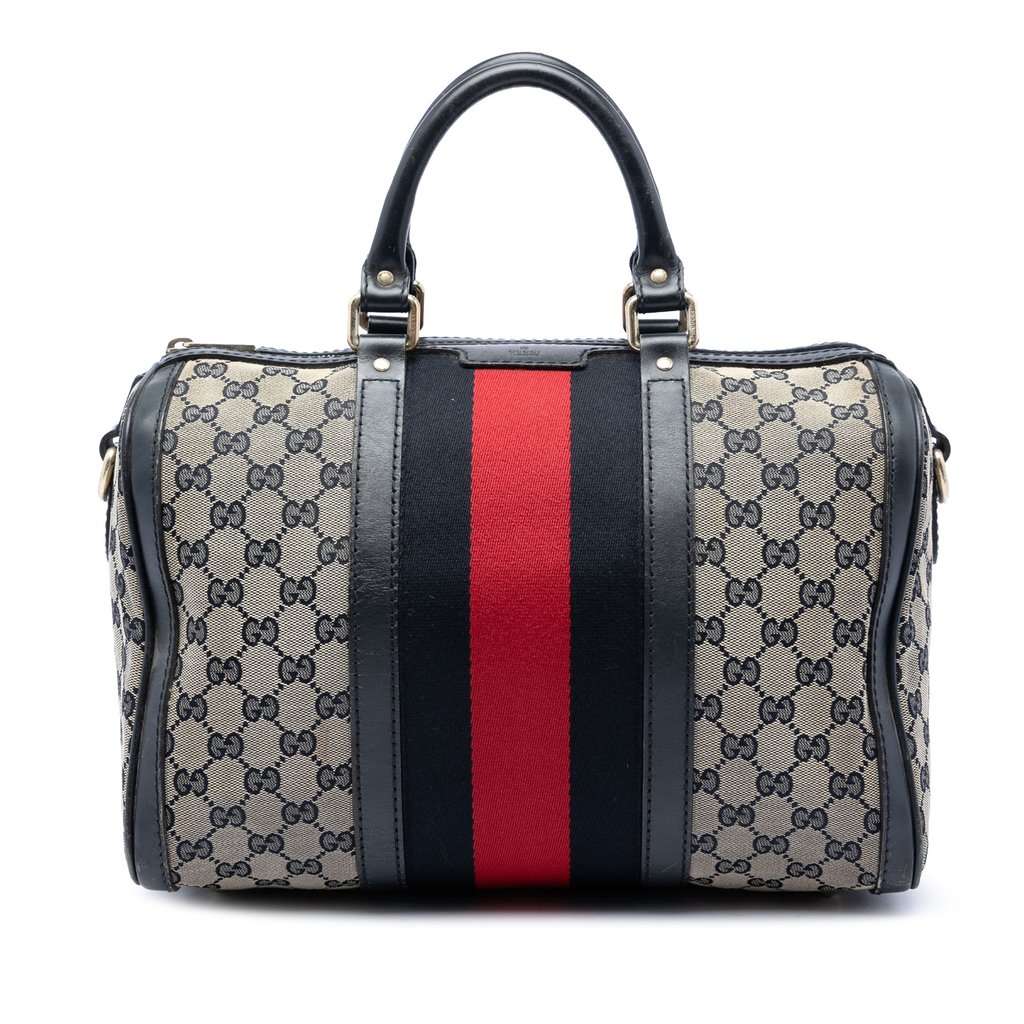 Gucci Medium GG Canvas Web Joy Boston Bag Beige Very good condition - Front View