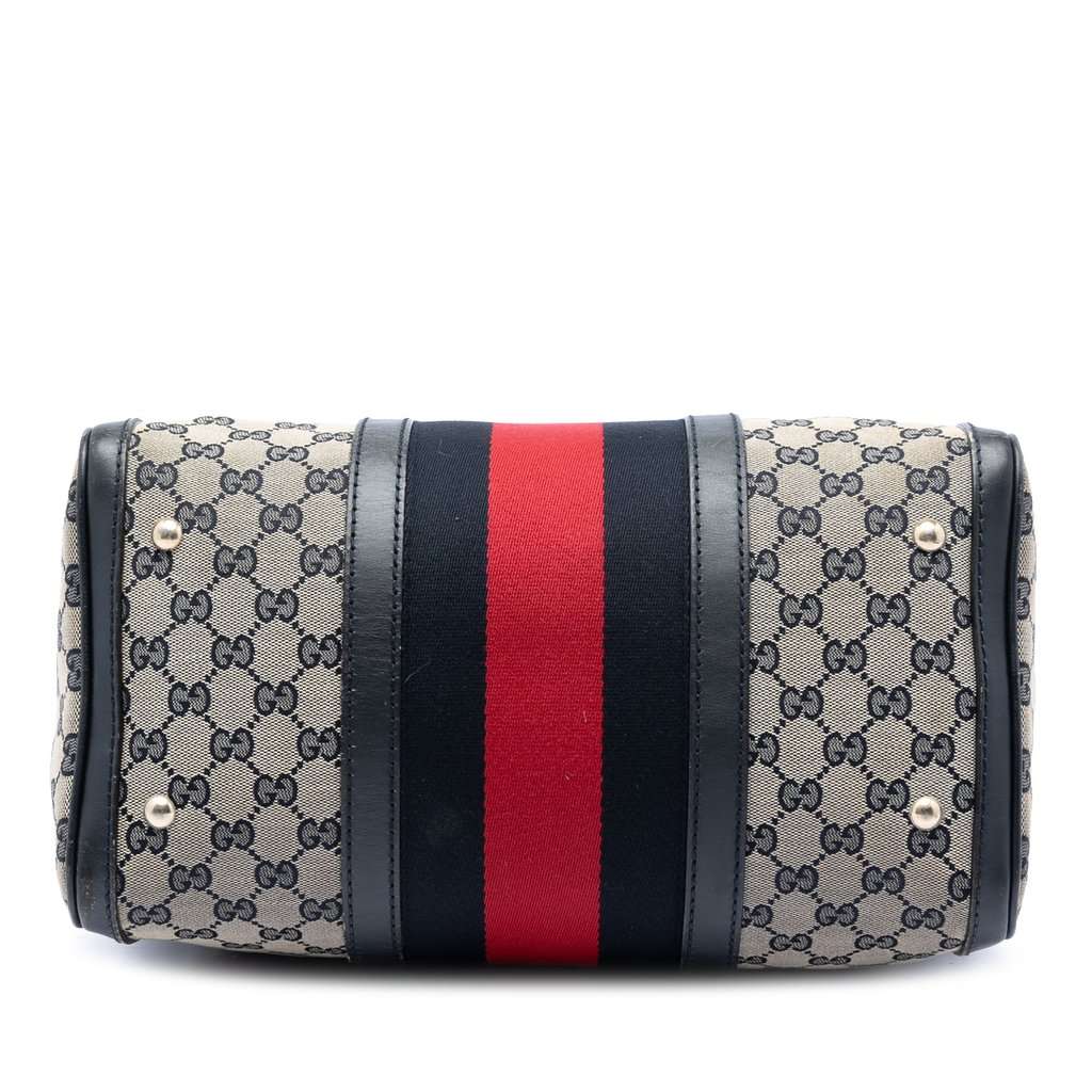 Gucci Medium GG Canvas Web Joy Boston Bag Beige Very good condition - Inside View