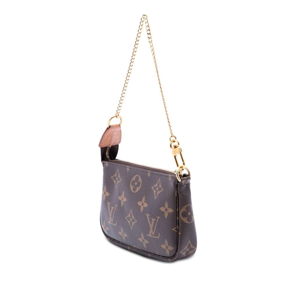Louis Vuitton Monogram Mini Pochette Accessoires Brown Very good condition - Back View