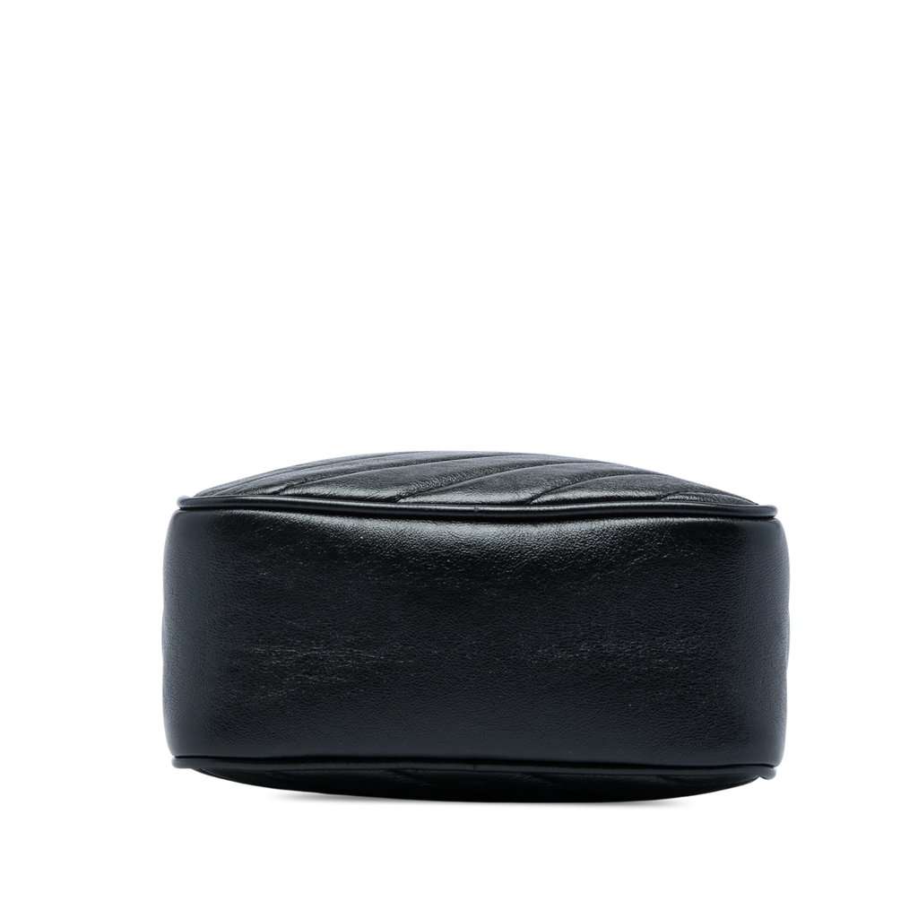 Gucci GG Marmont Matelasse Leather Double Zip Crossbody Black Leather Very good - Inside View