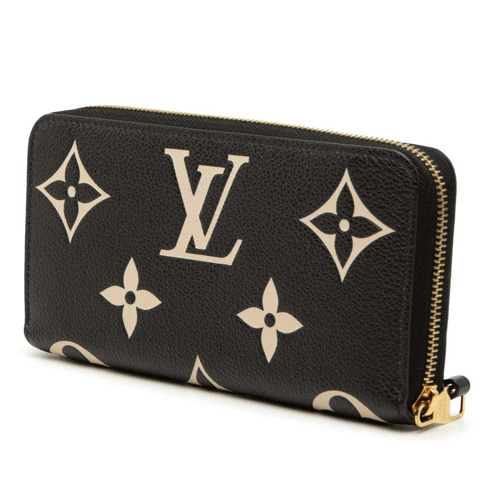 Louis Vuitton Bicolor Monogram Empreinte Giant Zippy Wallet Black Leather Very good condition - Back View