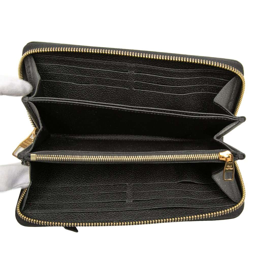 Louis Vuitton Bicolor Monogram Empreinte Giant Zippy Wallet Black Leather Very good condition - Model View