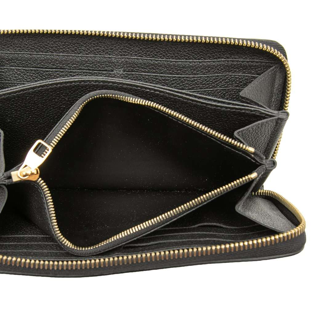 Louis Vuitton Bicolor Monogram Empreinte Giant Zippy Wallet Black Leather Very good condition - Box View