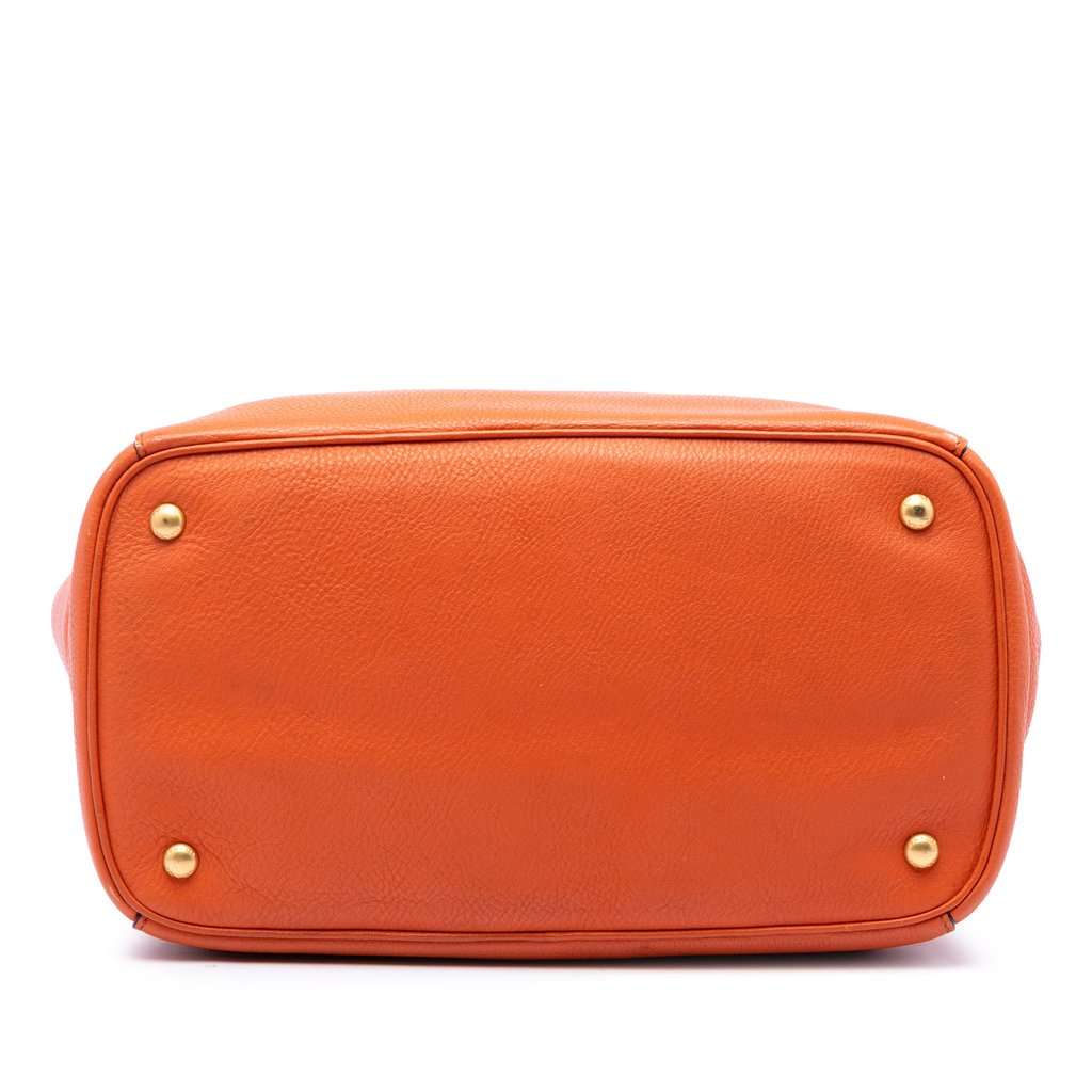 Prada Vitello Daino Open Convertible Tote Orange Leather Very good condition - Inside View