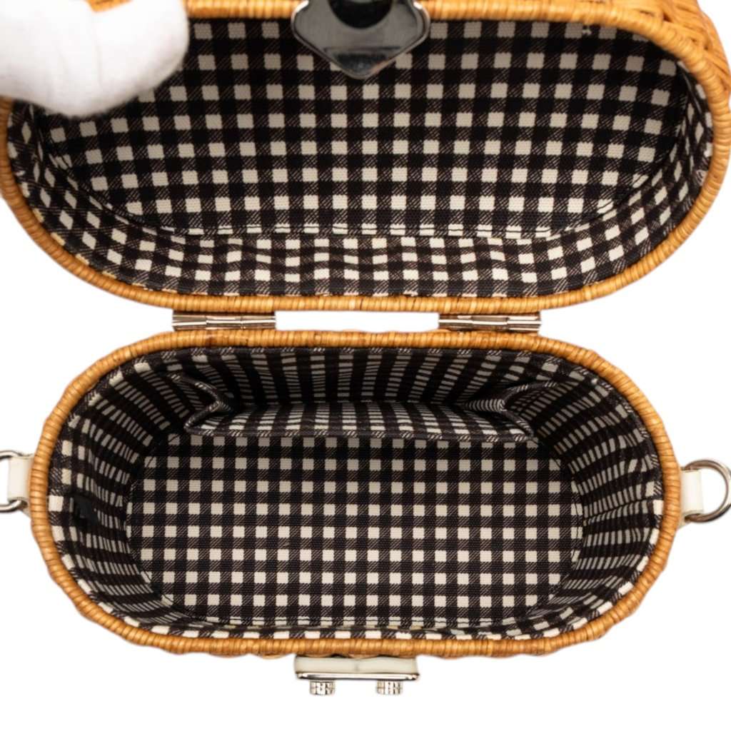 Miu Miu Wicker Top Handle Bag Brown Very good - Model View