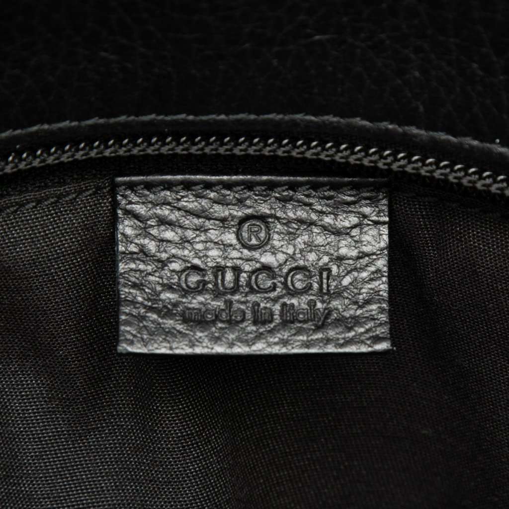 Gucci Dollar Calfskin Interlocking G Tote Black Leather Very good - Box View