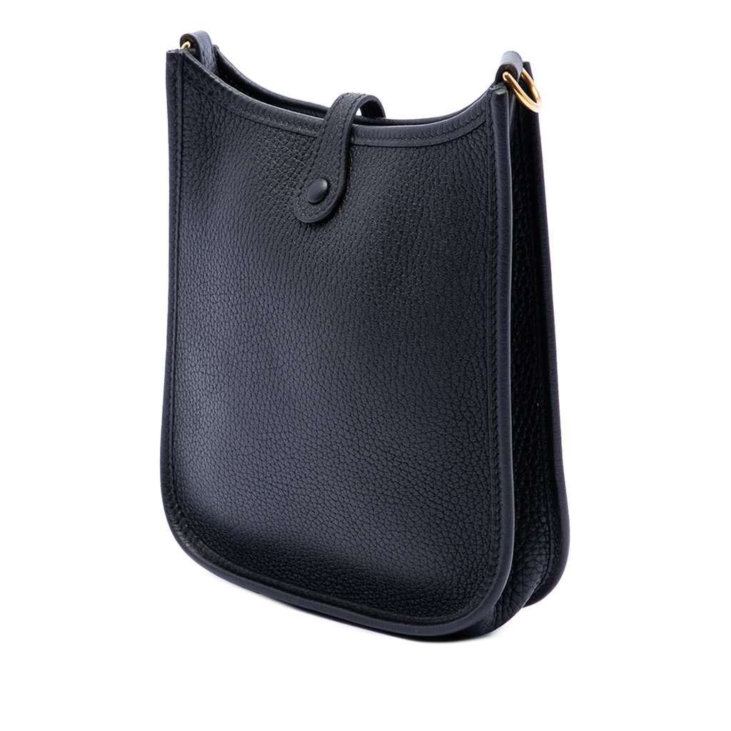Hermès Clemence Evelyne TPM Black Leather Very good condition - Back View