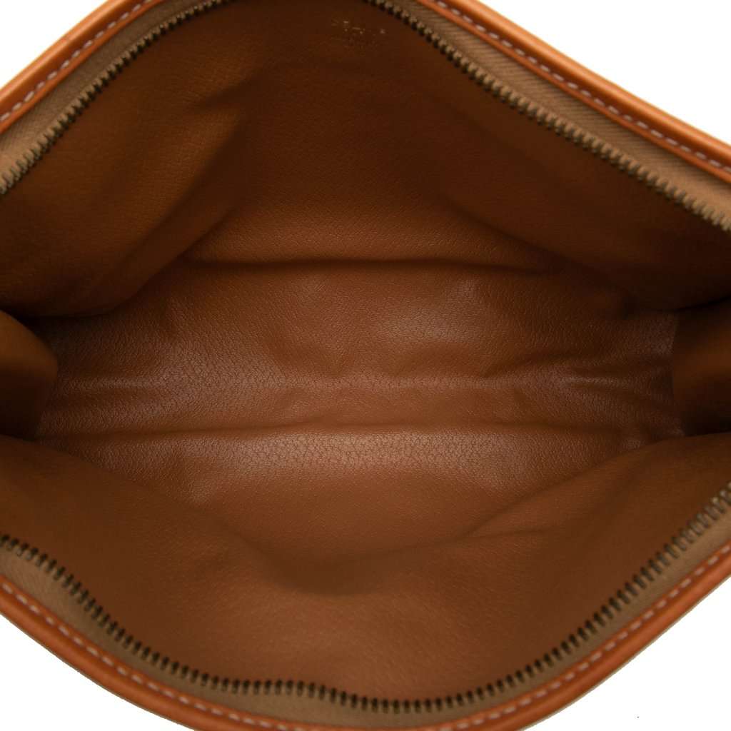 Celine Macadam Coated Canvas Clutch Brown Very good - Model View