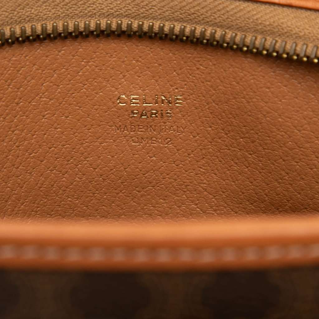 Celine Macadam Coated Canvas Clutch Brown Very good - Box View