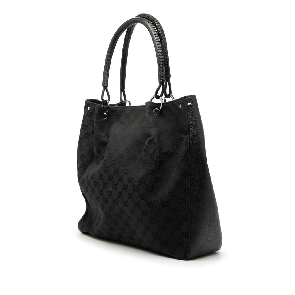 Gucci GG Canvas Tote Black Very good condition - Back View