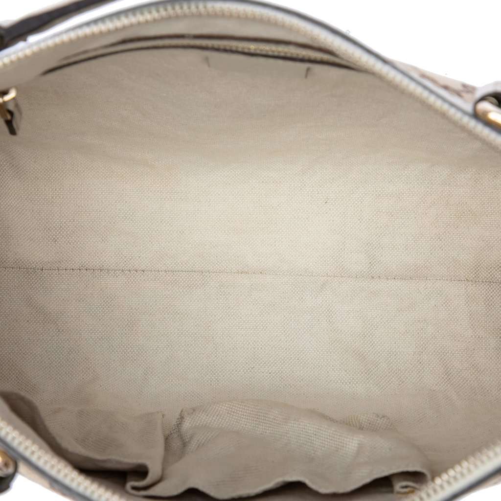 Gucci GG Canvas Web Mayfair Satchel Beige Very good - Model View