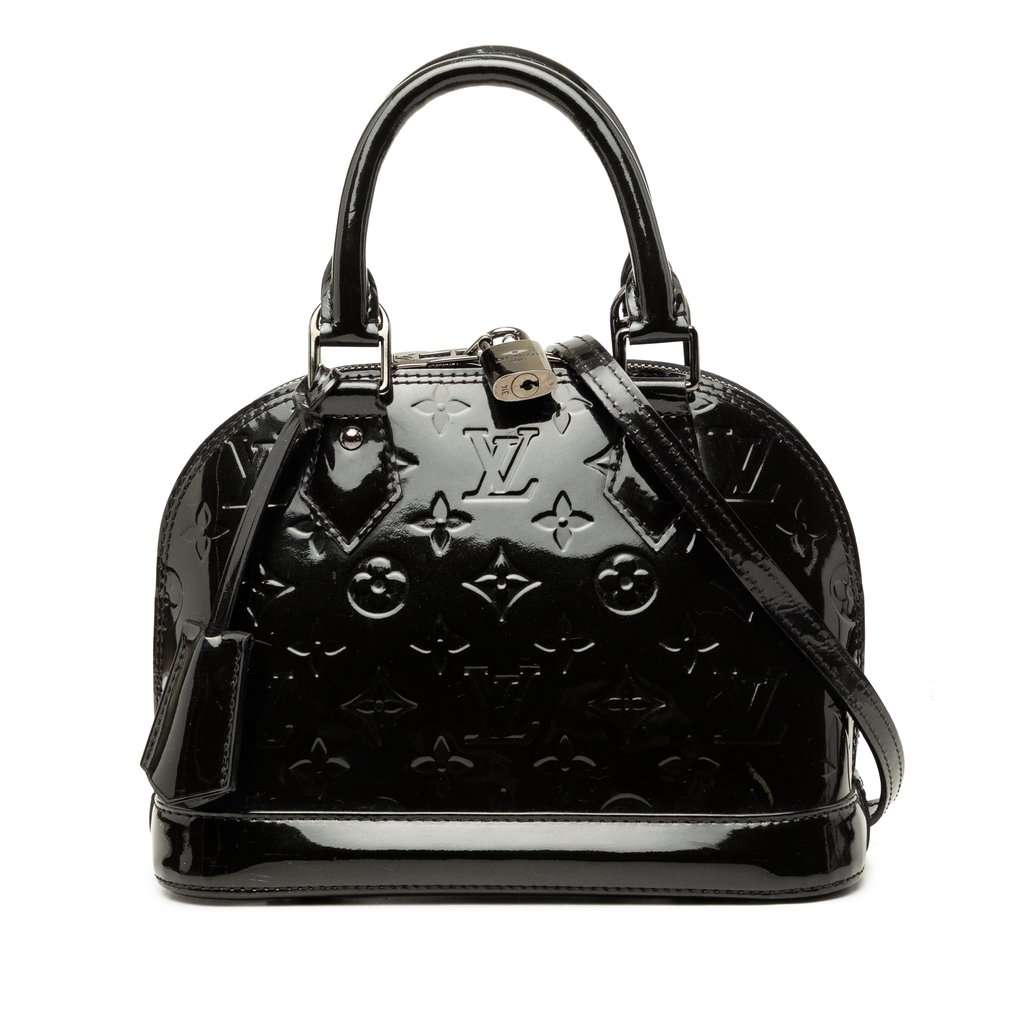 Louis Vuitton Monogram Vernis Alma BB Black Leather Very good - Front View