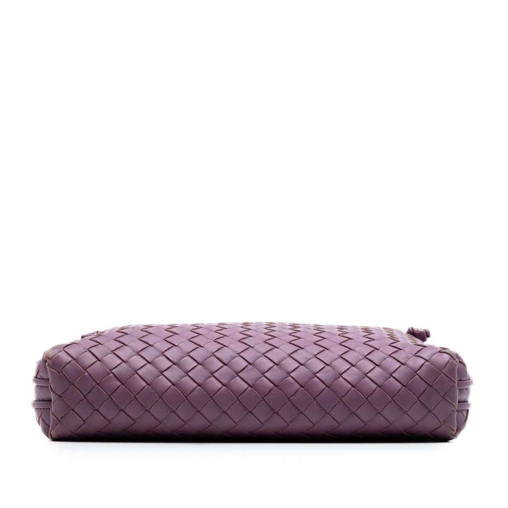 Bottega Veneta Nappa Intrecciato Nodini Crossbody Purple Leather Very good condition - Inside View