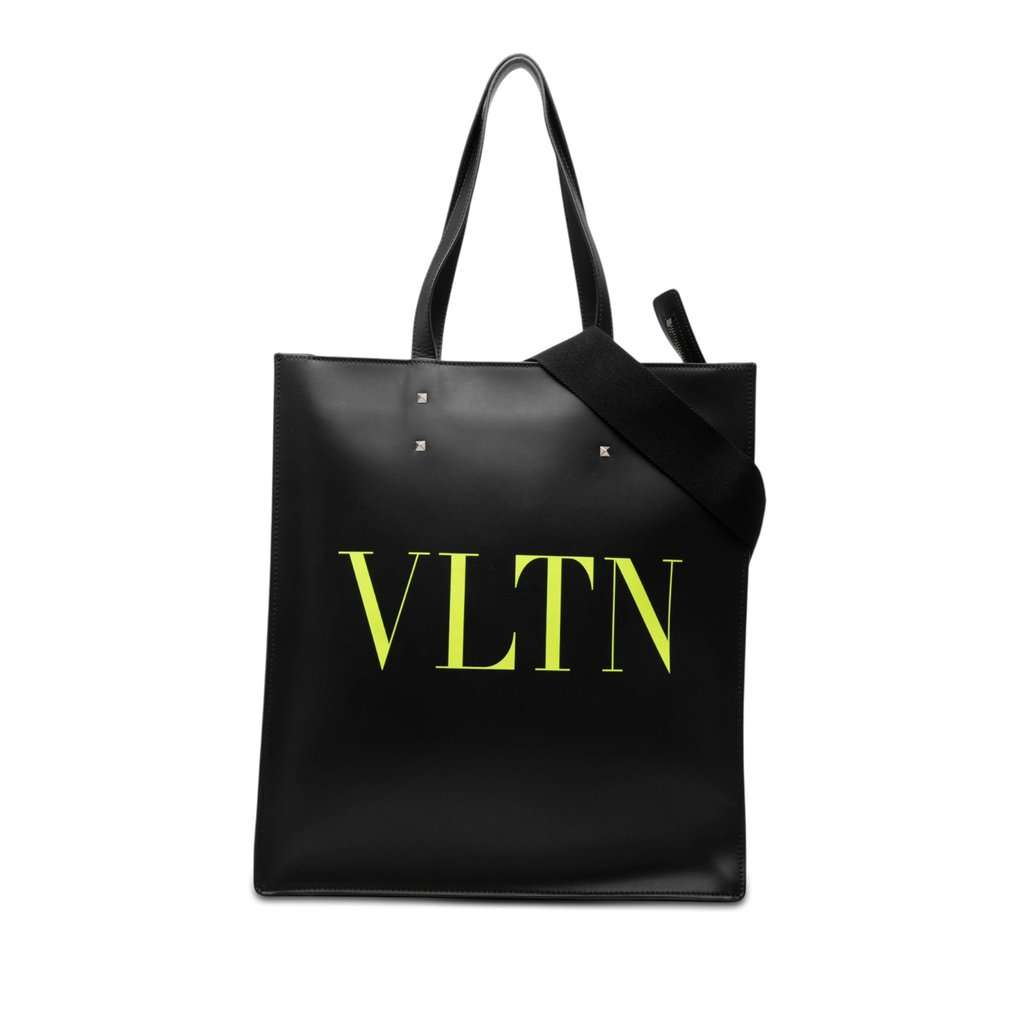 Valentino Calfskin Rockstud VLTN Tote Black Leather Very good condition - Front View