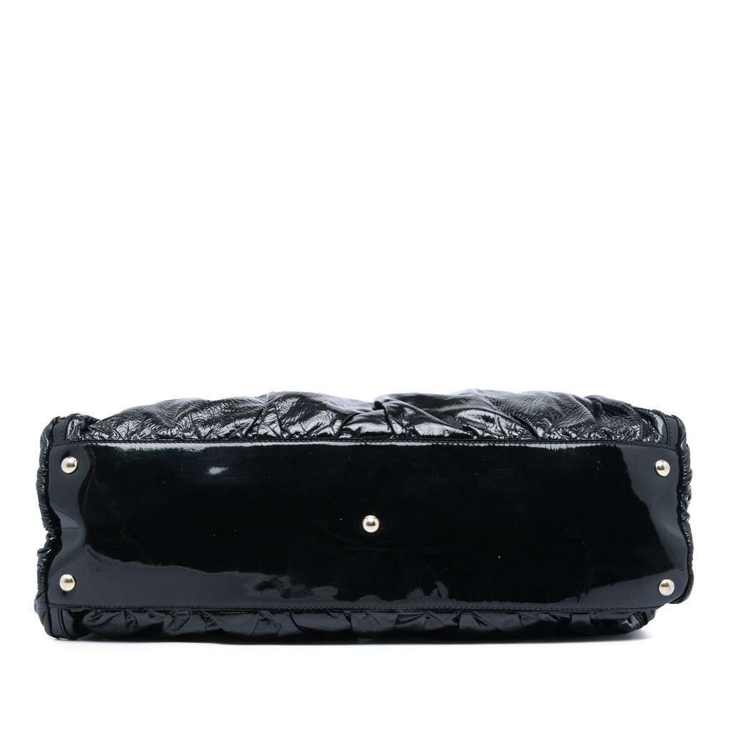 Gucci Patent Abbey D Ring Shoulder Bag Black Leather Very good - Inside View