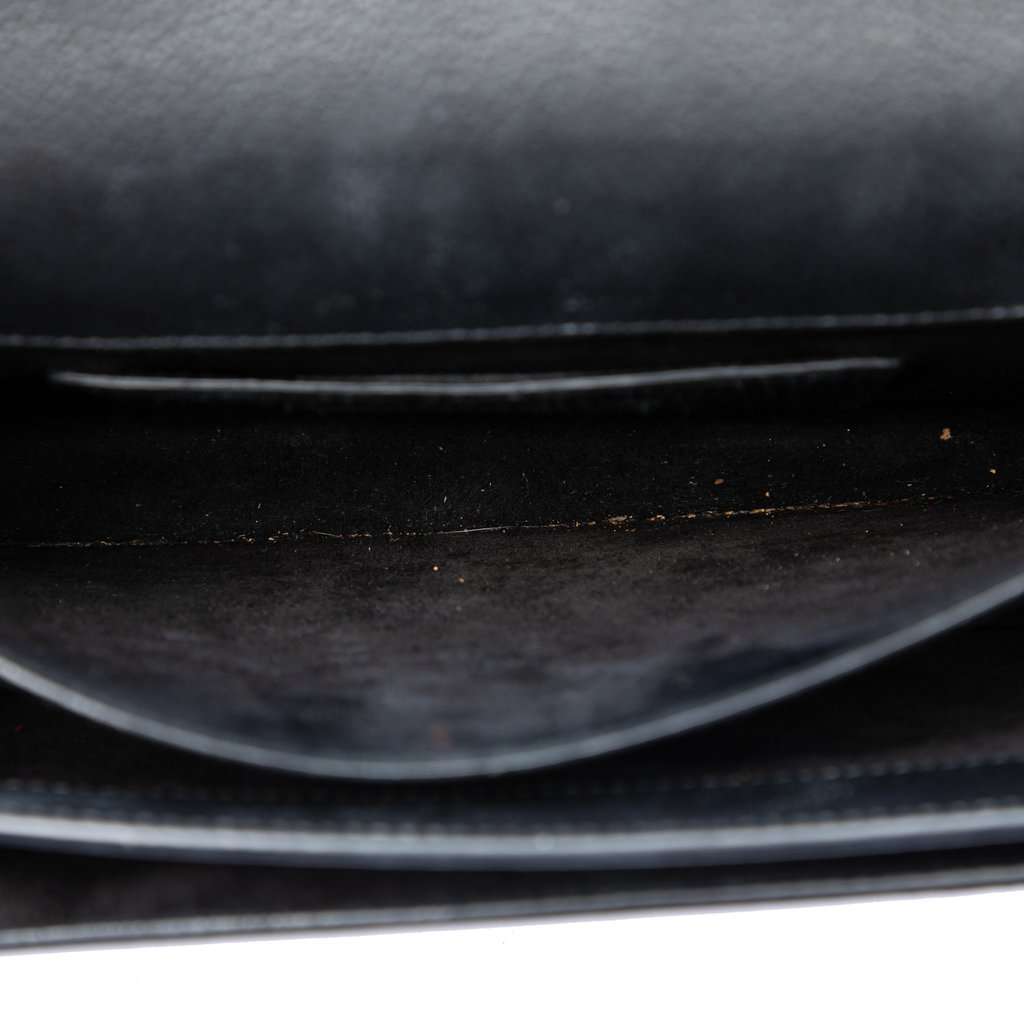 Saint Laurent Medium Grained Calfskin Monogram Sunset Crossbody Black Leather Very good - Model View