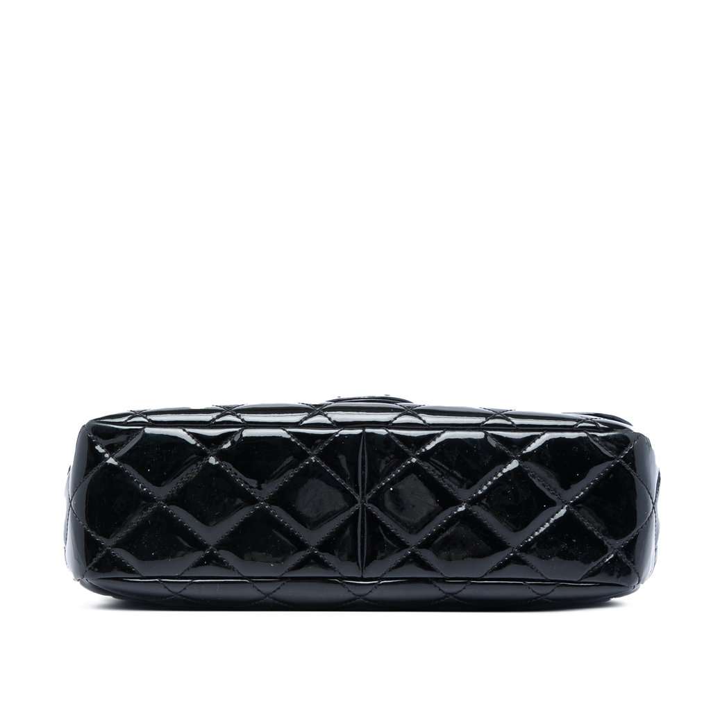Chanel Medium Patent Coco Shine Flap Black Leather Very good - Inside View