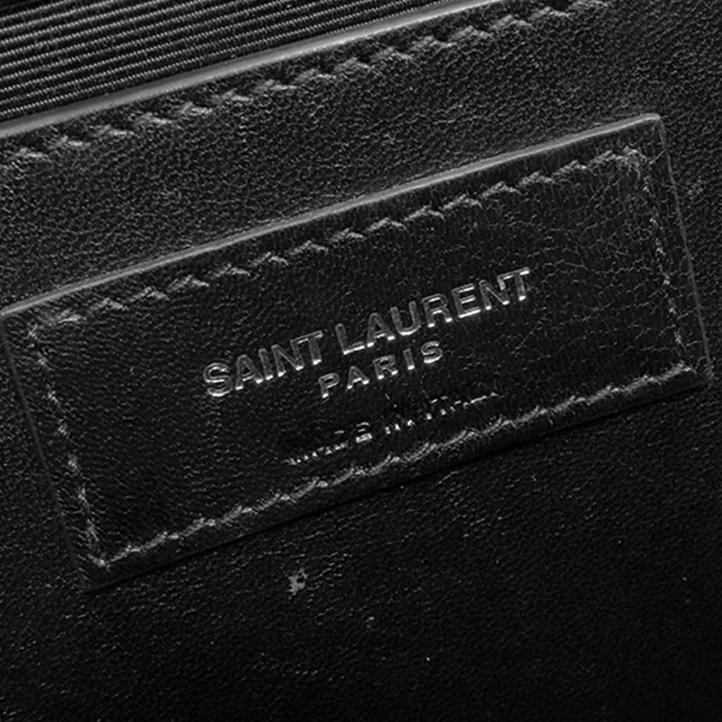 Saint Laurent Small Croc Embossed Leather Monogram Kate Tassel Crossbody Black Leather Very good - Box View