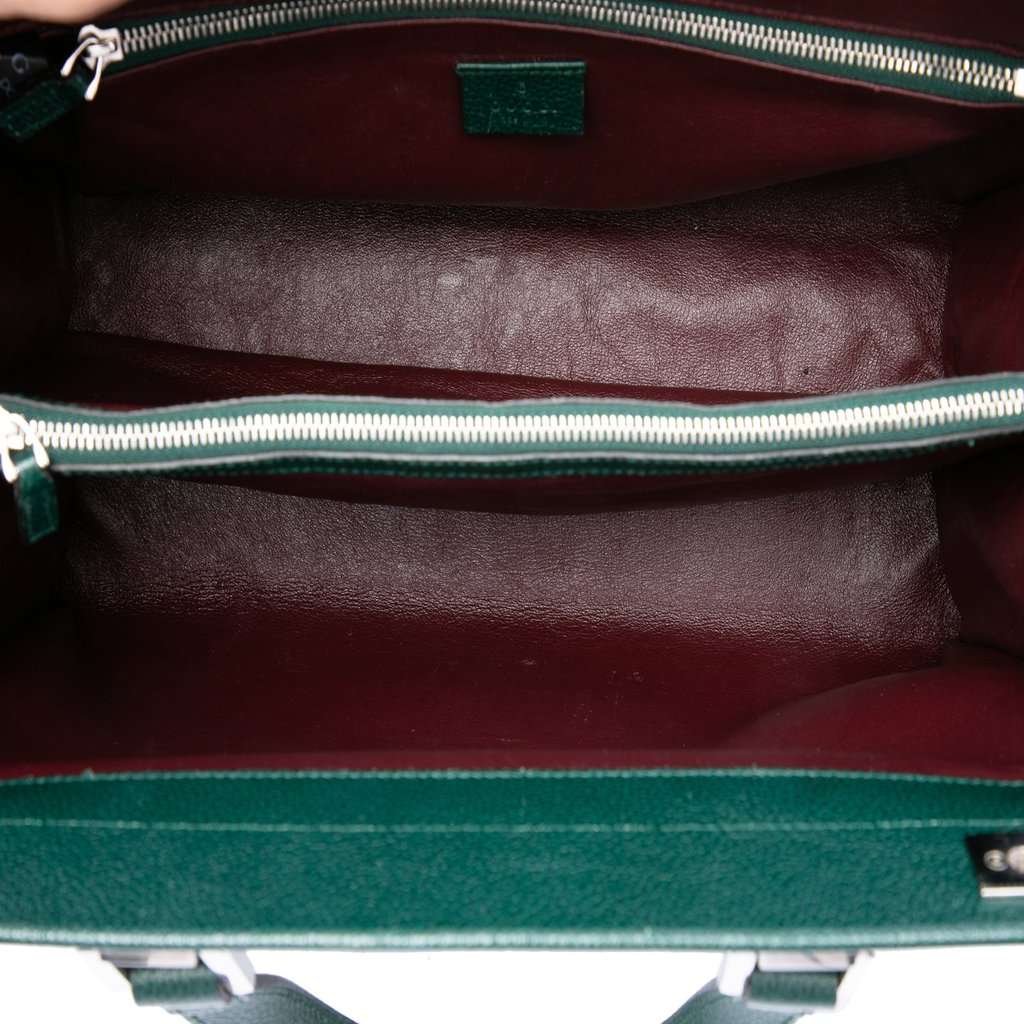 Gucci Medium Calfskin Zumi Top Handle Bag Green Leather Very good - Model View