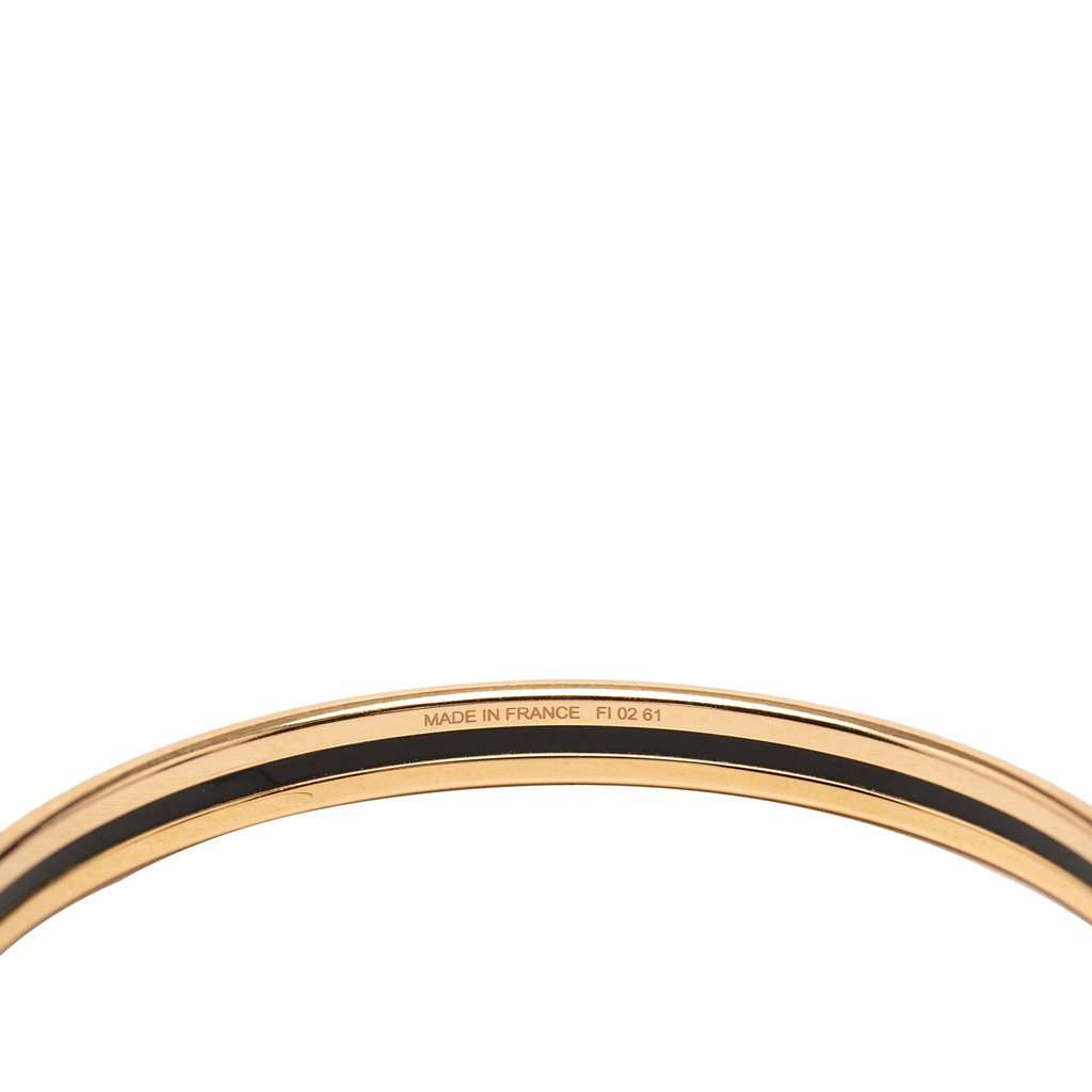 Hermès Extra Narrow Enamel Uni Bangle 62 Blue Very good condition - Box View