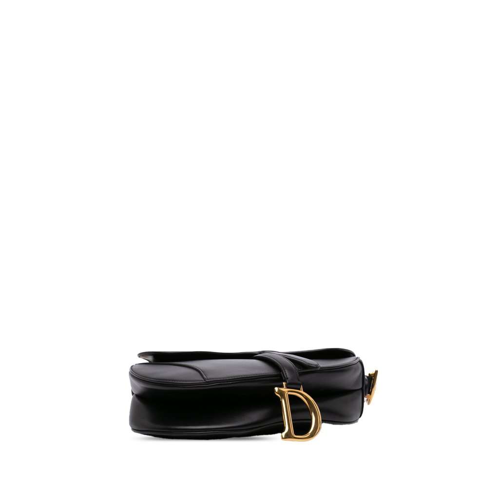 Dior Smooth Calfskin Saddle Bag Black Leather Very good condition - Inside View