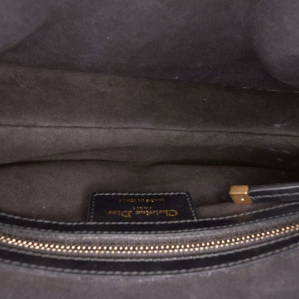 Dior Smooth Calfskin Saddle Bag Black Leather Very good condition - Model View