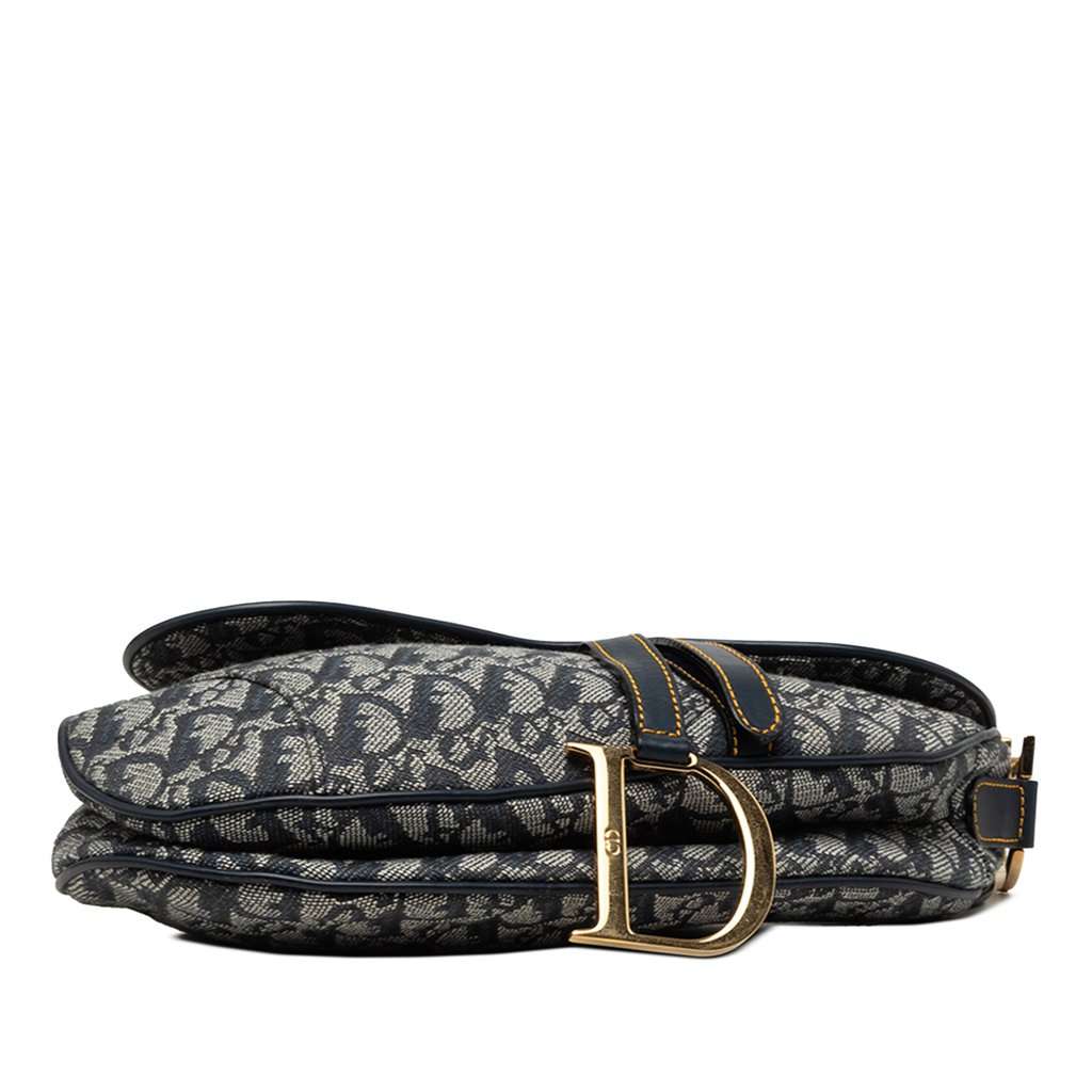 Dior Oblique Canvas Saddle Bag Blue Very good - Inside View