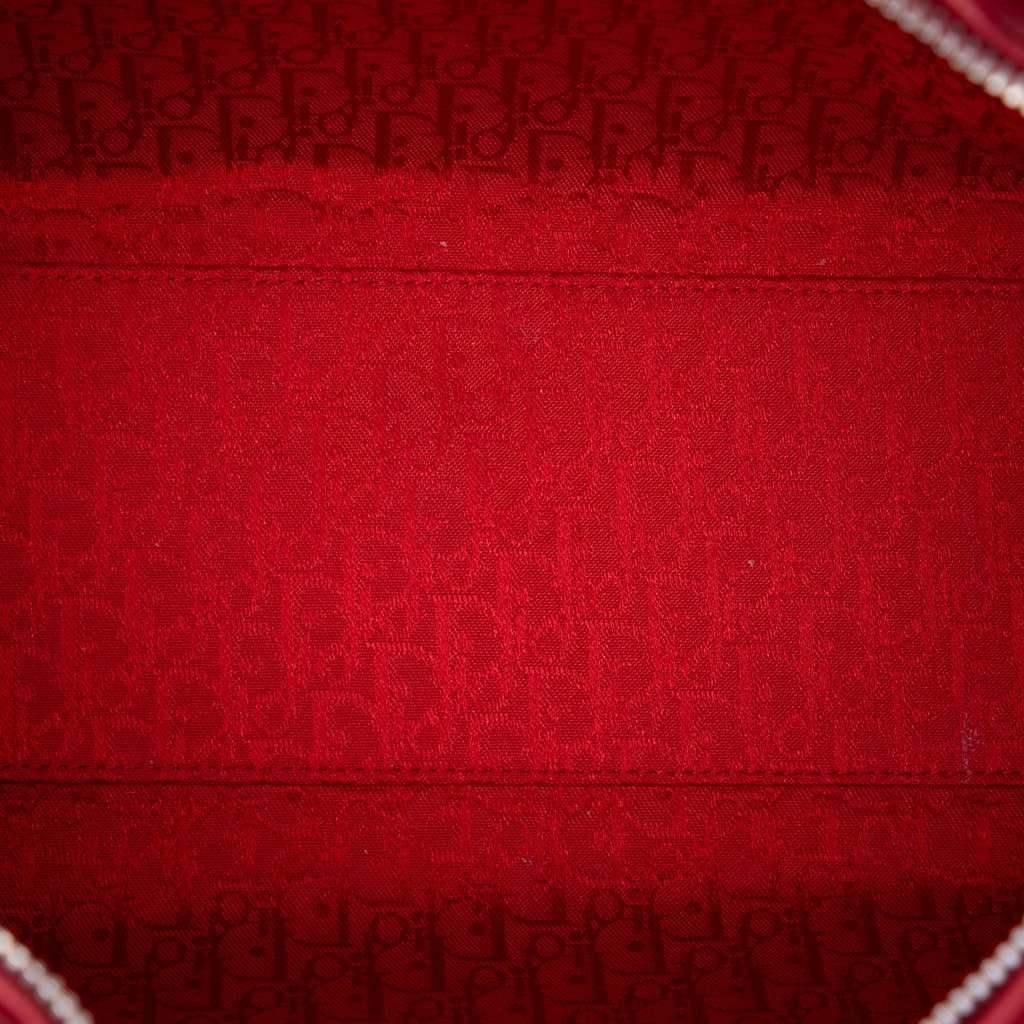 Dior Large Lambskin Cannage Lady Dior Red Leather Very good condition - Model View