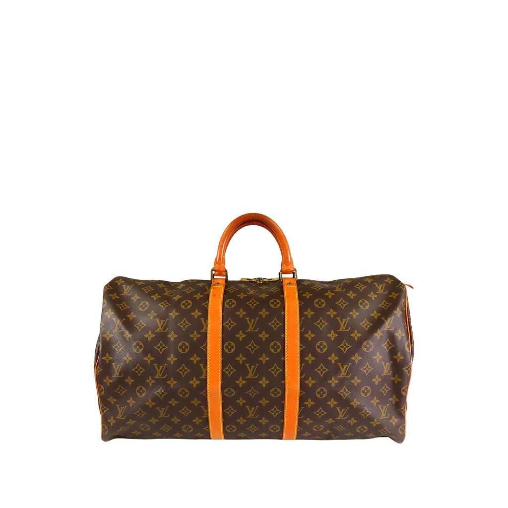 Louis Vuitton Monogram Keepall 55 Brown Very good - Front View