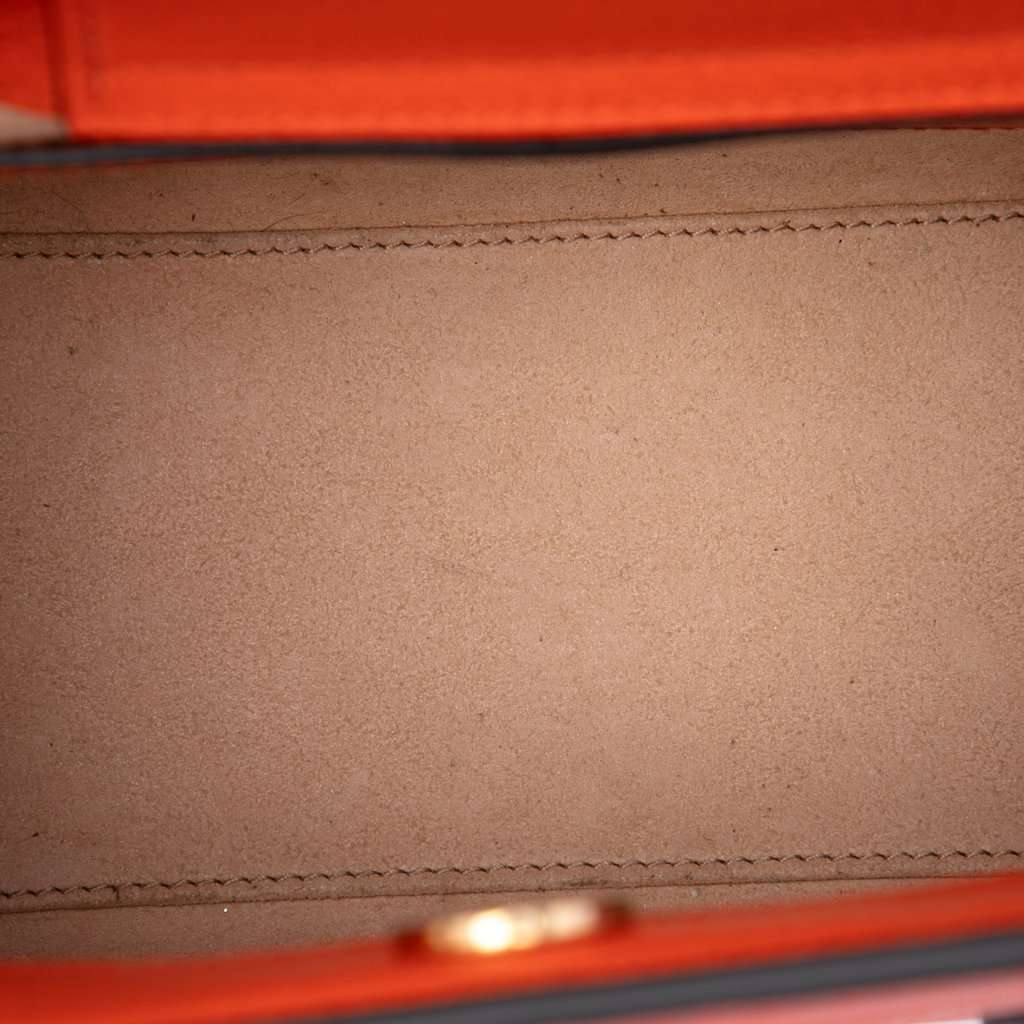 Gucci Mini Calfskin Bamboo Diana Satchel Orange Leather Very good - Model View