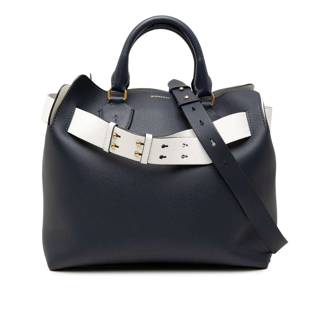 Burberry Medium Bicolor Leather Marais Belt Bag Blue Leather Very good - Front View