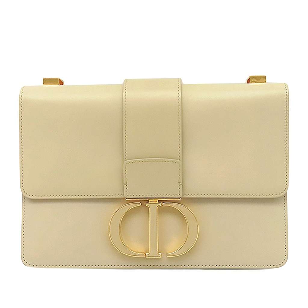 Dior Leather 30 Montaigne Box Bag White Leather Very good condition - Front View