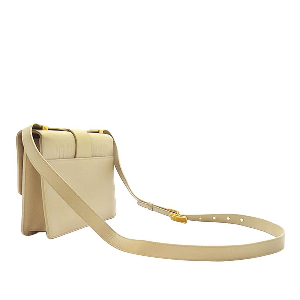 Dior Leather 30 Montaigne Box Bag White Leather Very good condition - Back View