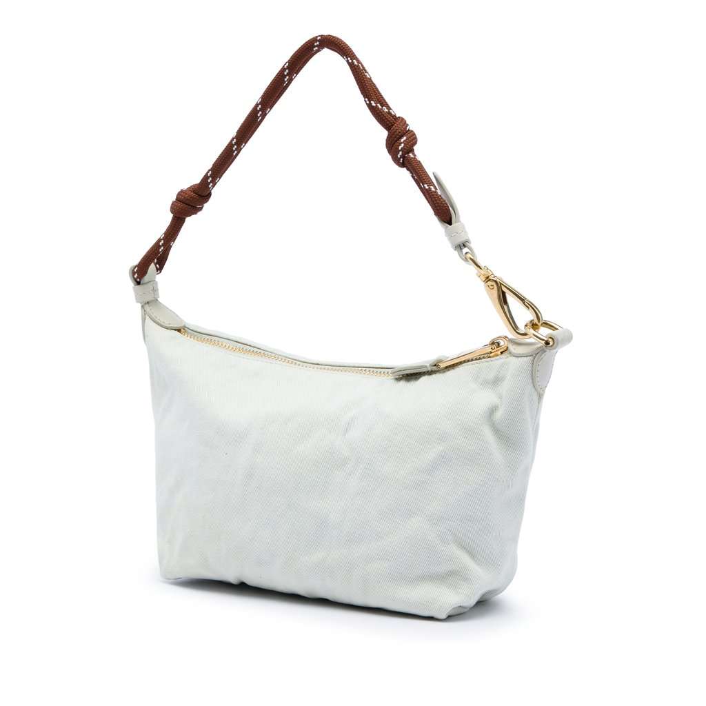 Miu Miu Cotton Gabardine Pouch White Very good - Back View